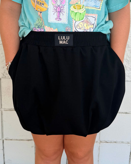 Black Bubble Skort | Lulu Mac