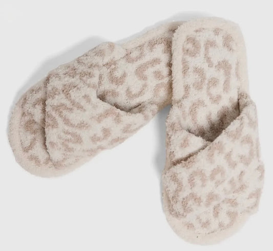 Tan Cheetah Slippers