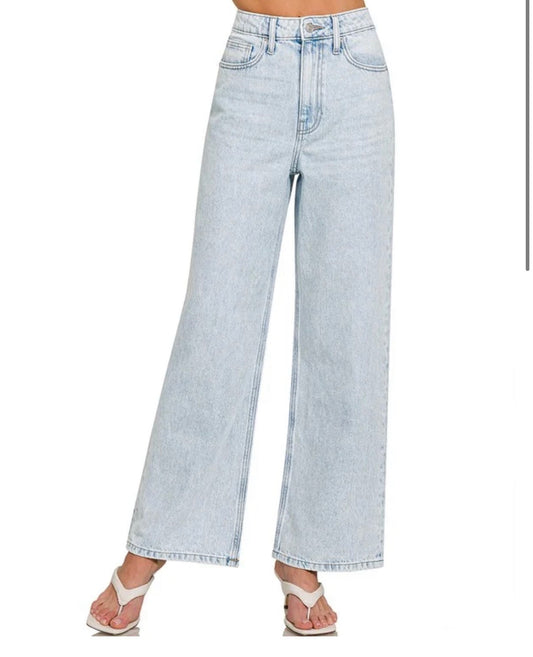 High Waist Straight Leg Jeans