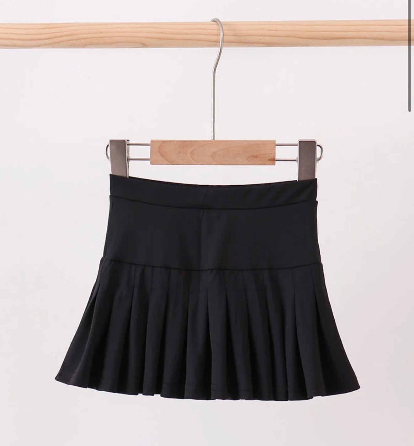 Black Pleated Skort