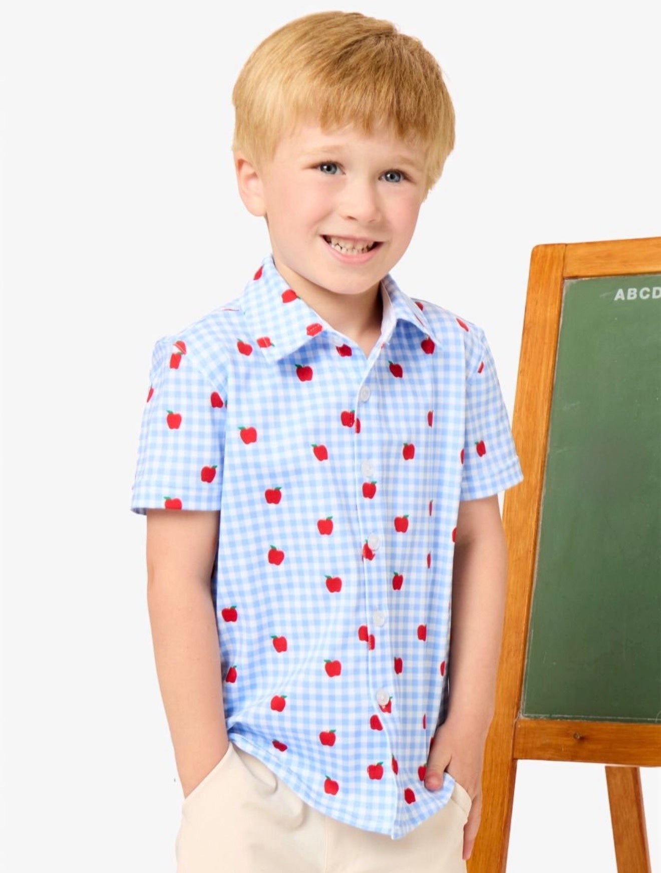 Gingham Apple Polo-Athletic Material