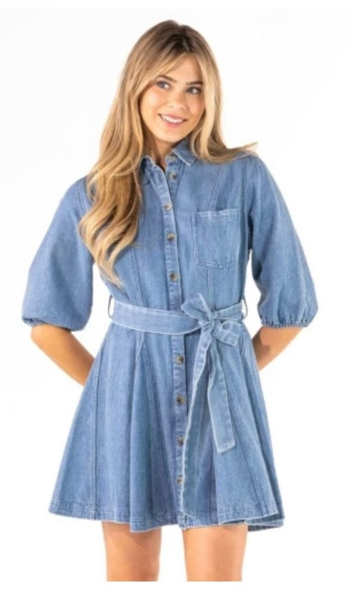 Simply Southern Denim Tie Dress