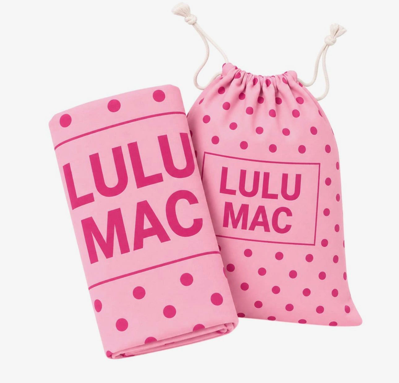 XL Beach Towel-Pink Dots