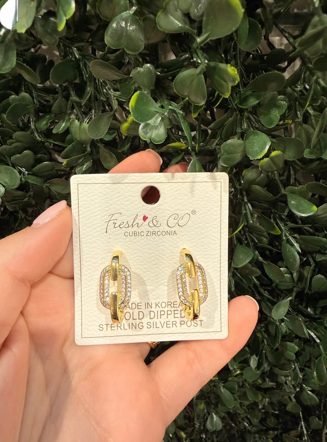 Oval Gold Earrings