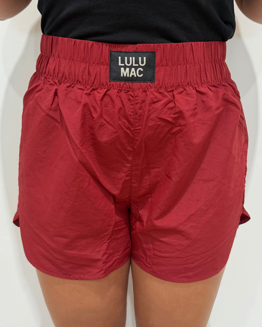Maroon Shorts | Lulu Mac