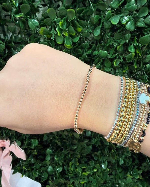 Small Beaded Gold Bracelet