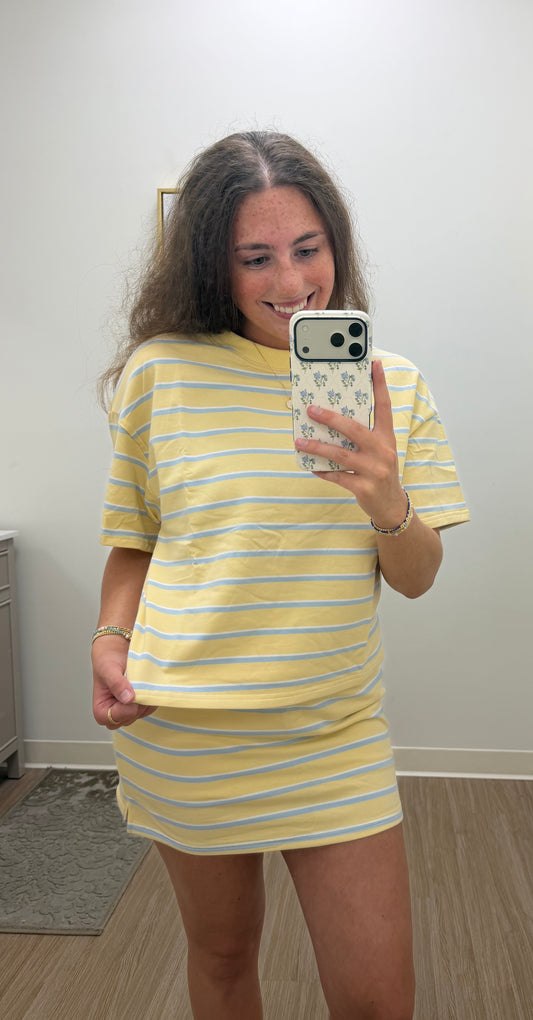Yellow & Blue Skort Set