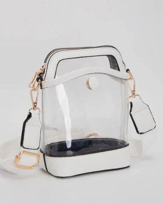 Clear/White Crossbody Purse
