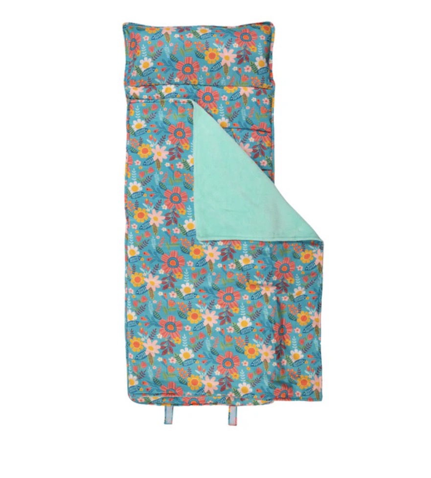 Turquoise Floral Nap Mat