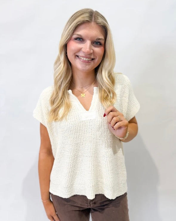 Ivory Back Patch Sweater