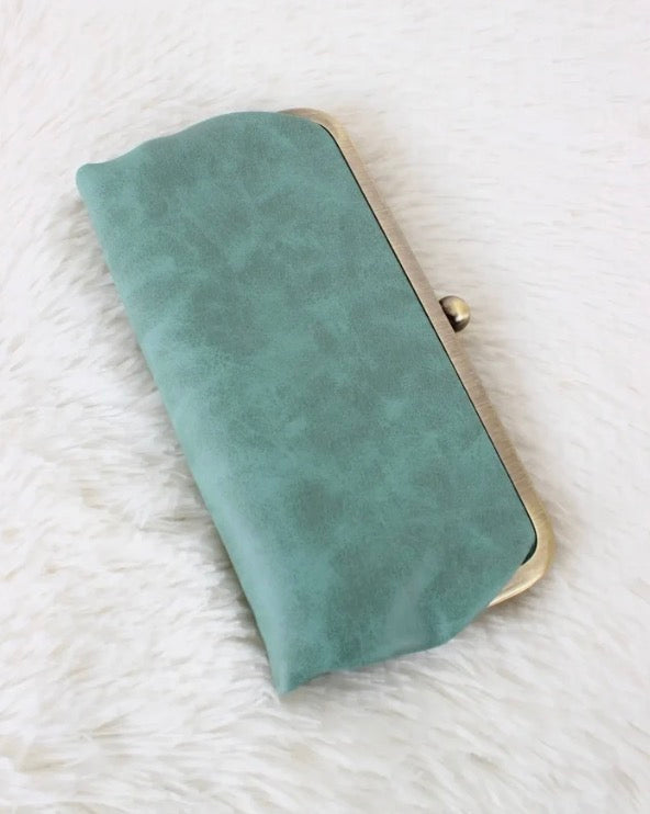 Green Clutch Wallet