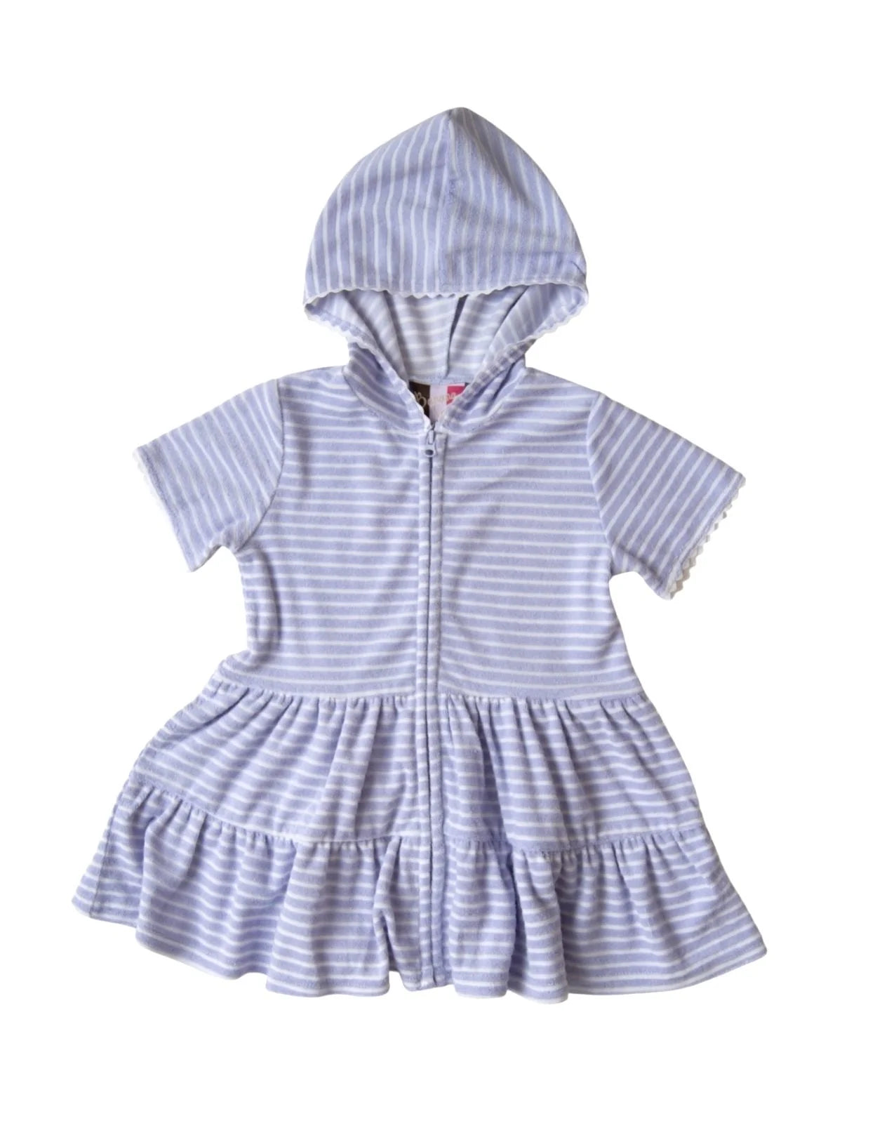 Lavender stripe swim cover up