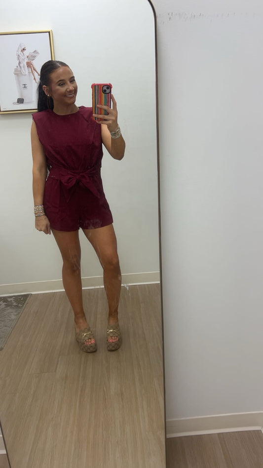 Maroon Romper