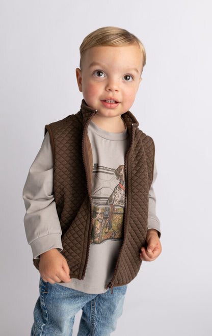 Brown Quilted Vest