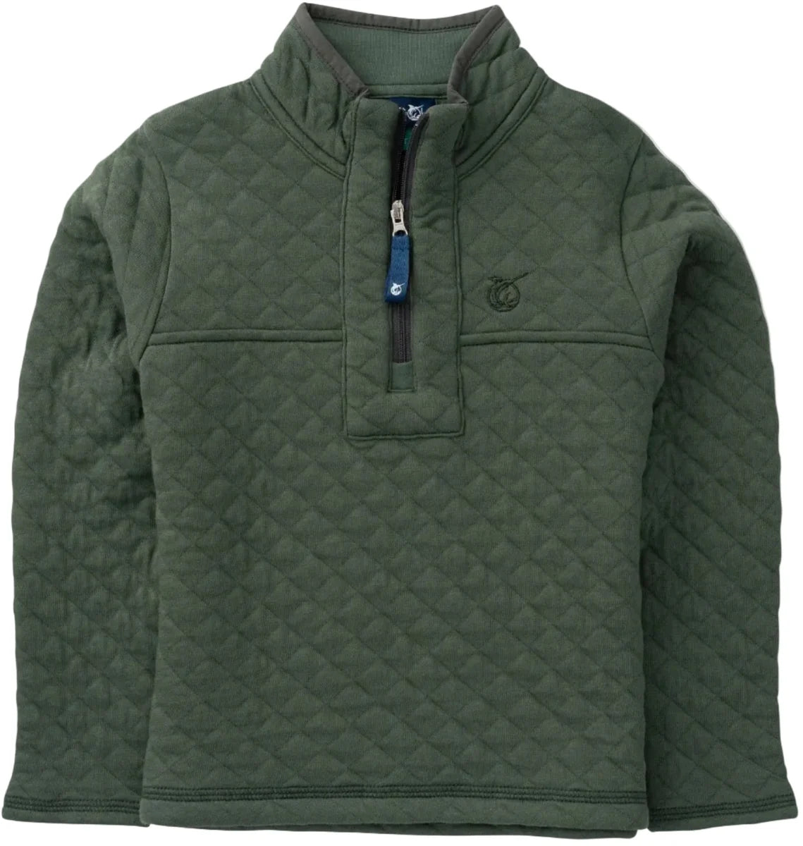 Quilted Half Zip in Camping Green|Prodoh