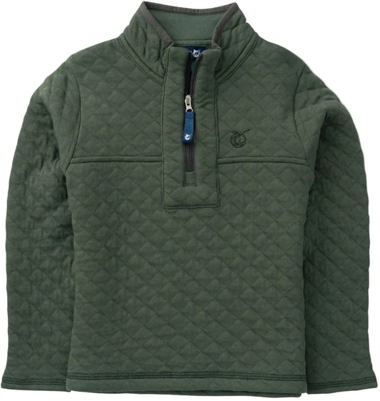 Quilted Half Zip in Camping Green|Prodoh