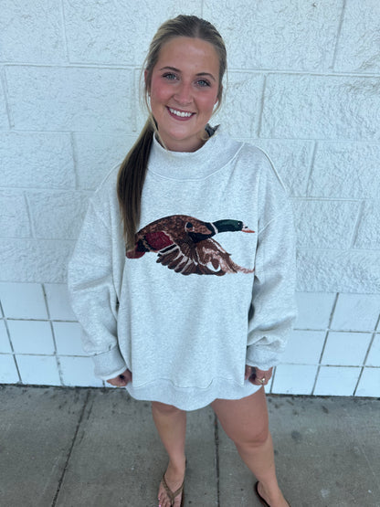 Mallard Mock Neck Sweatshirt