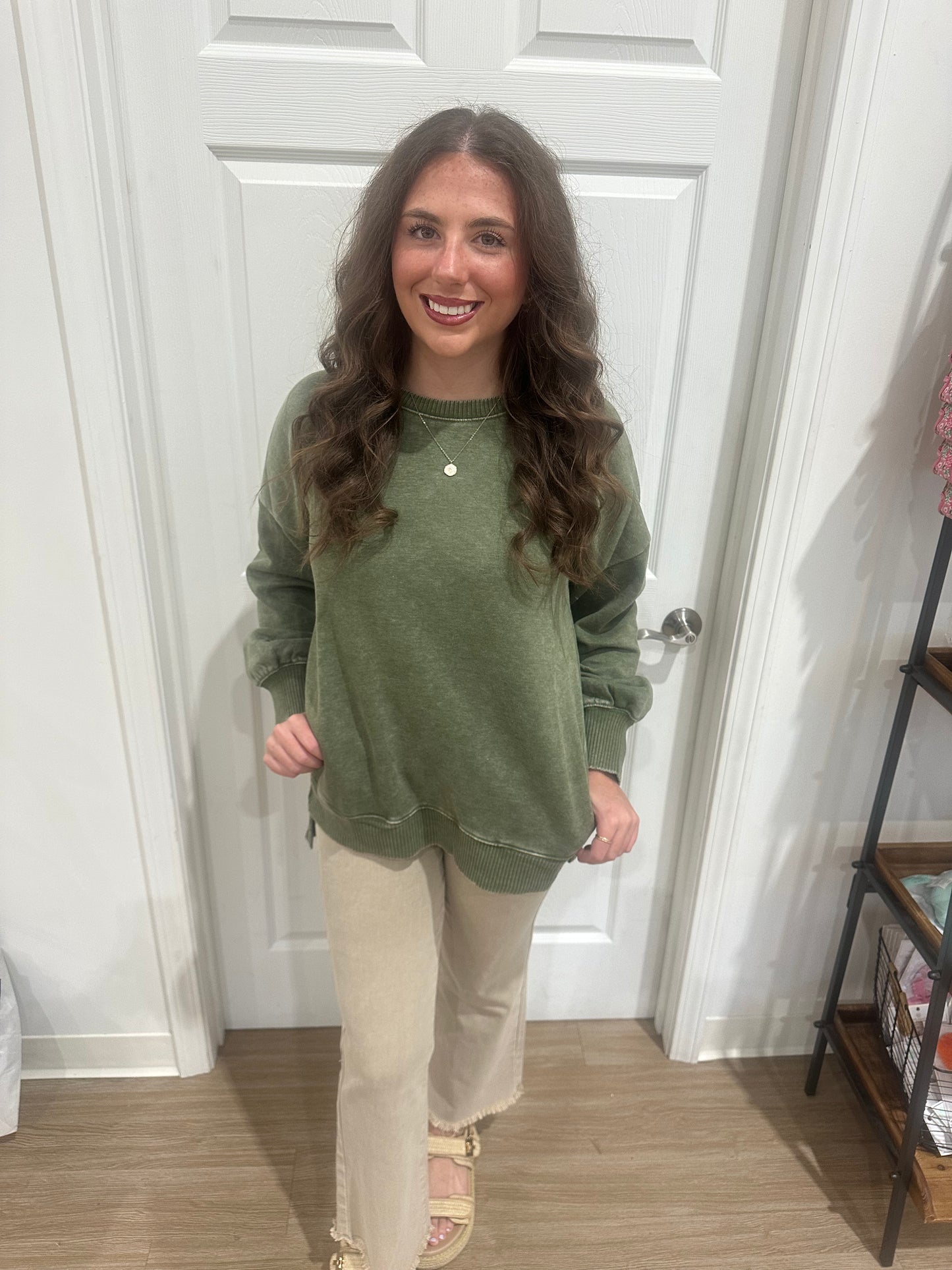 Olive Fall Pullover