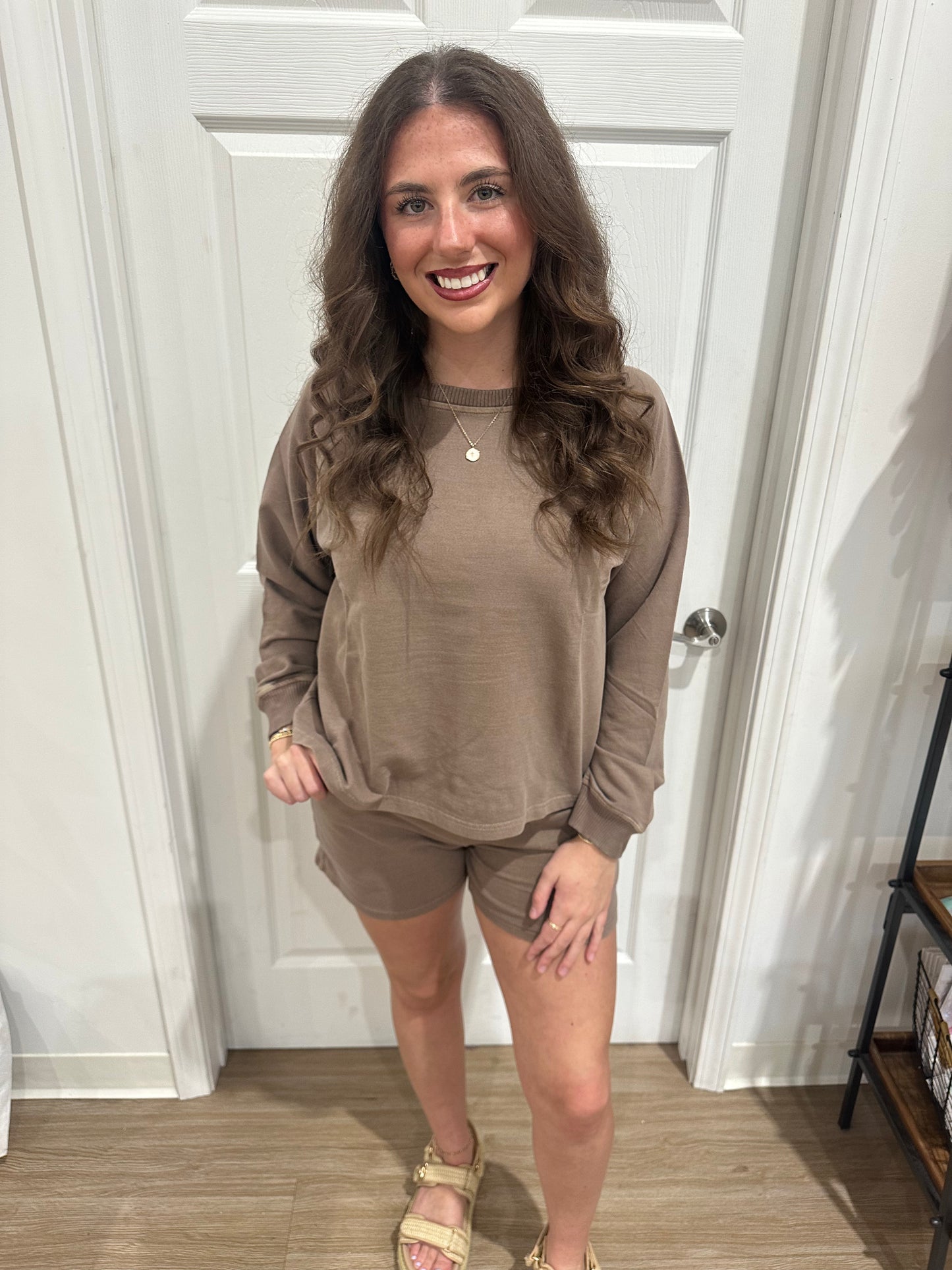 Coffee Run Short Set-Mocha
