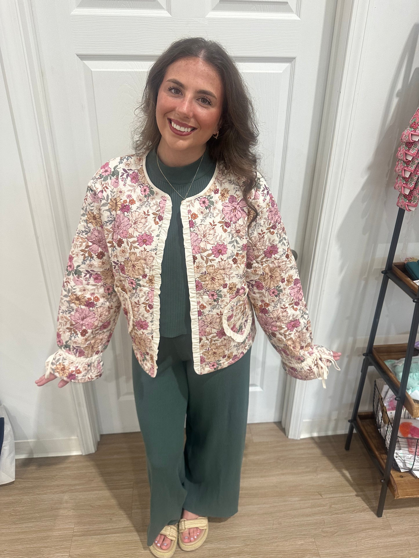 Quilted Floral Jacket