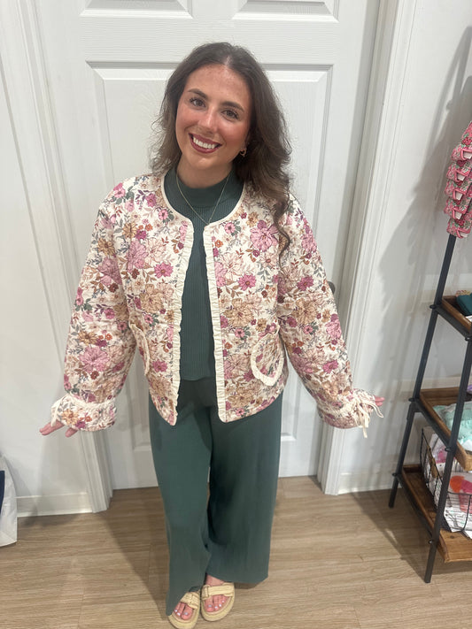 Quilted Floral Jacket