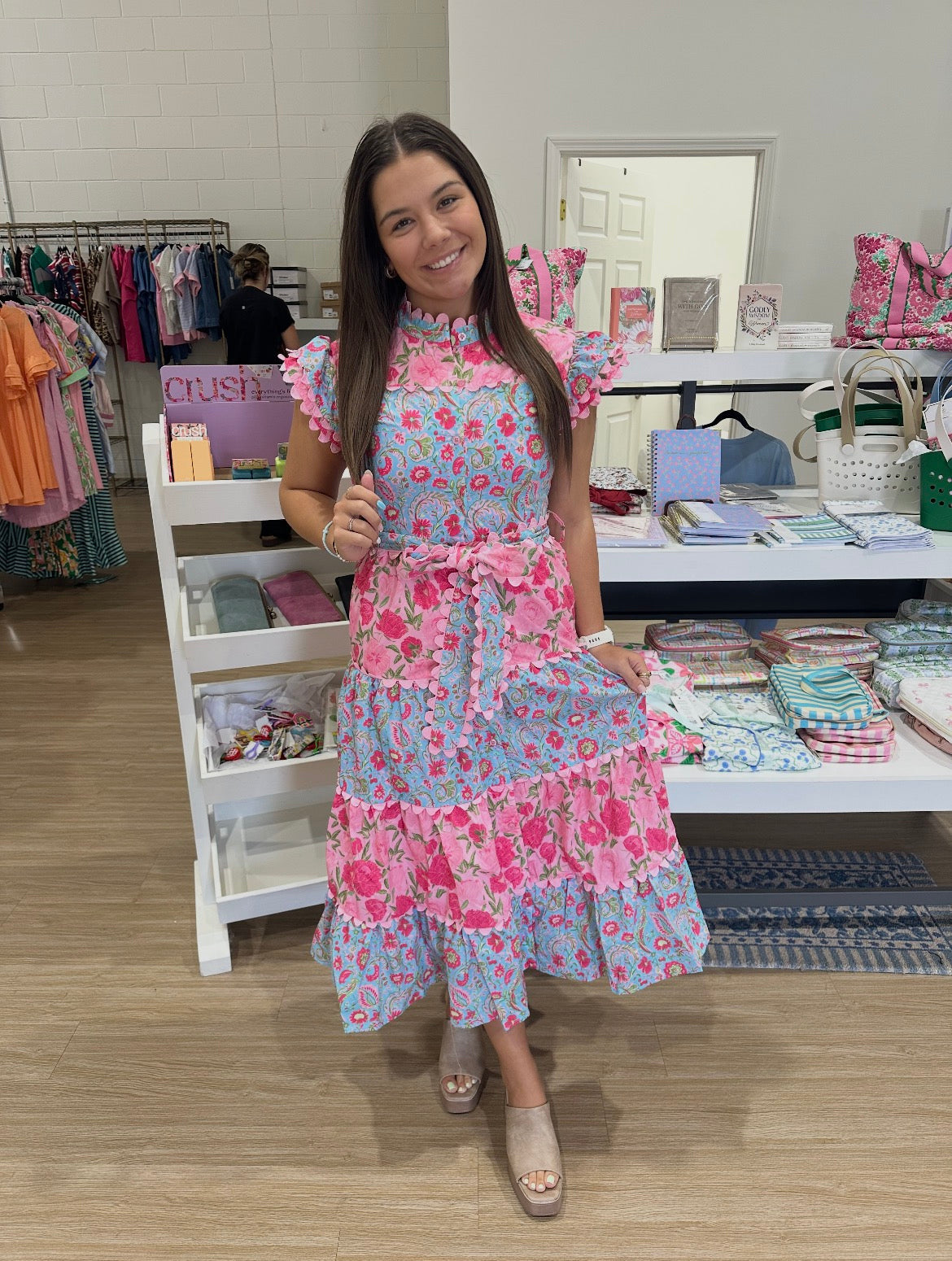 Floral Scalloped Dress