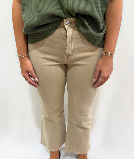 Light Mocha Acid Wash Jeans