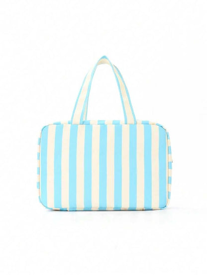 Blue Striped Shower Bag